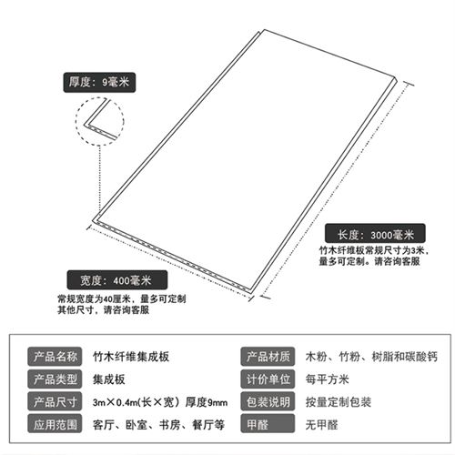 竹木纖維集成墻板B008款